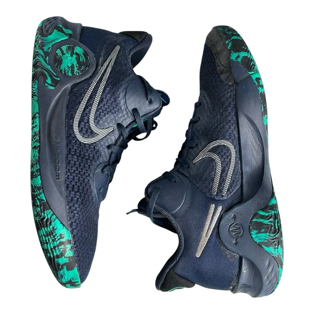 Men's NIKE KD Trey 5 IX Obsidian Blue Emerald Shoes Basketball Trainers‎ US 8.5